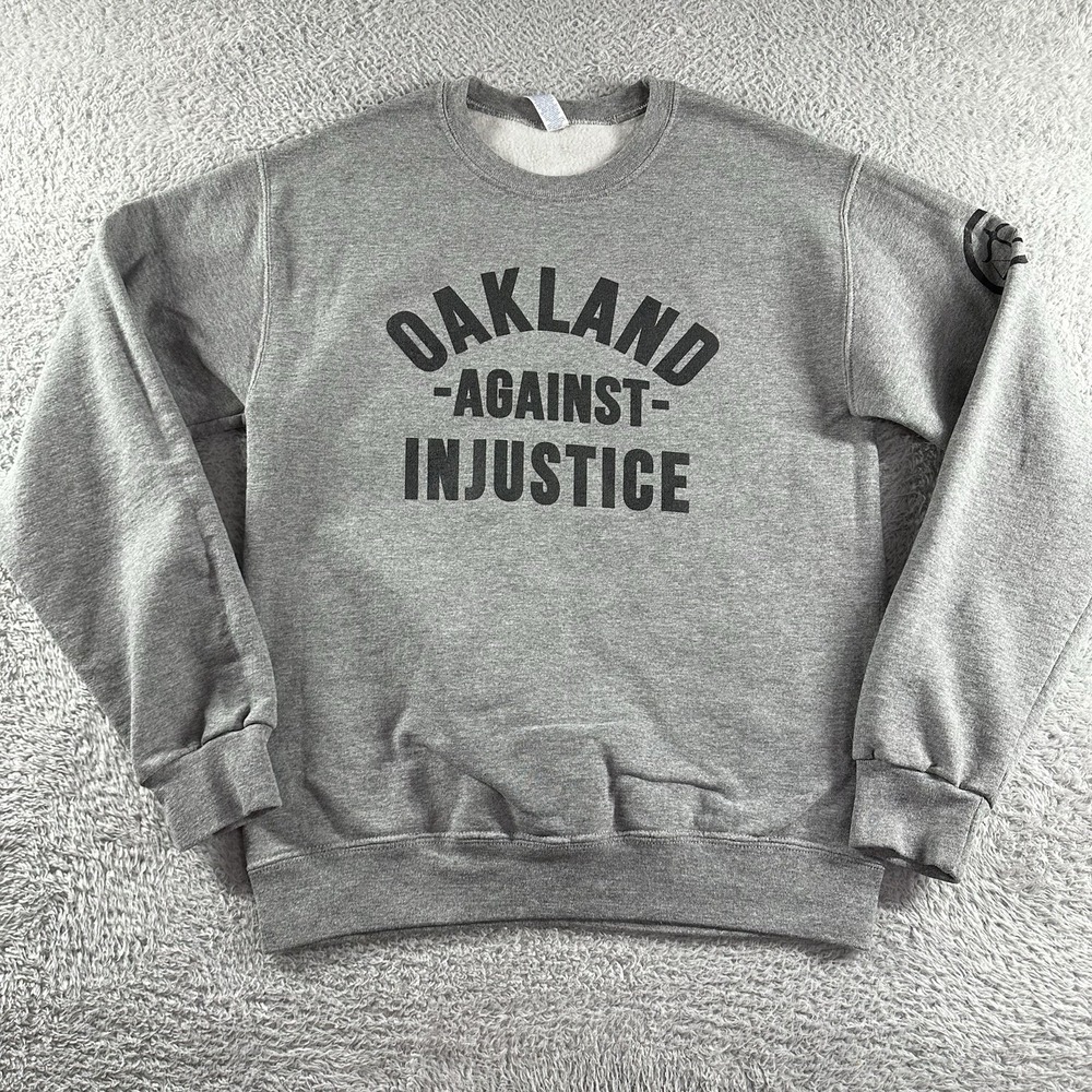 Destination‎ Crewneck Sweater Mens Small Gray Justice Activism Protest Statement